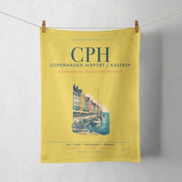 Thumbnail for Copenhagen Airport Kastrup (CPH) design on yellow towel