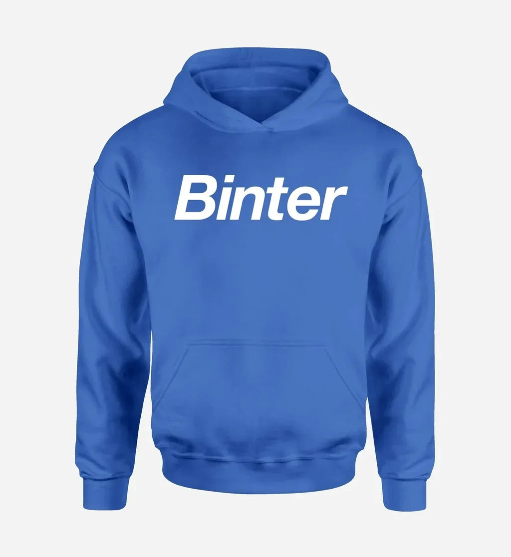 Binter Canarias Airlines logo printed on blue hoodie