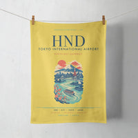 Thumbnail for Tokyo Haneda Airport (HND) design on yellow towel