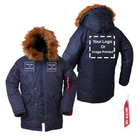 Thumbnail for Customisable 3 LOGOS Bomber Jacket - view 2
