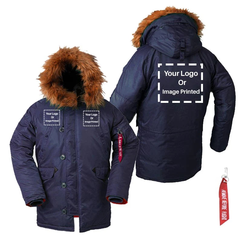 Customisable 3 LOGOS Bomber Jacket - view 2