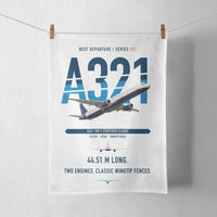 Thumbnail for Airbus A321 design on white towel