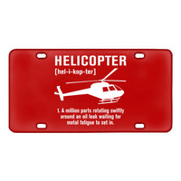 Thumbnail for Helicopter Metal License Plate - view 9