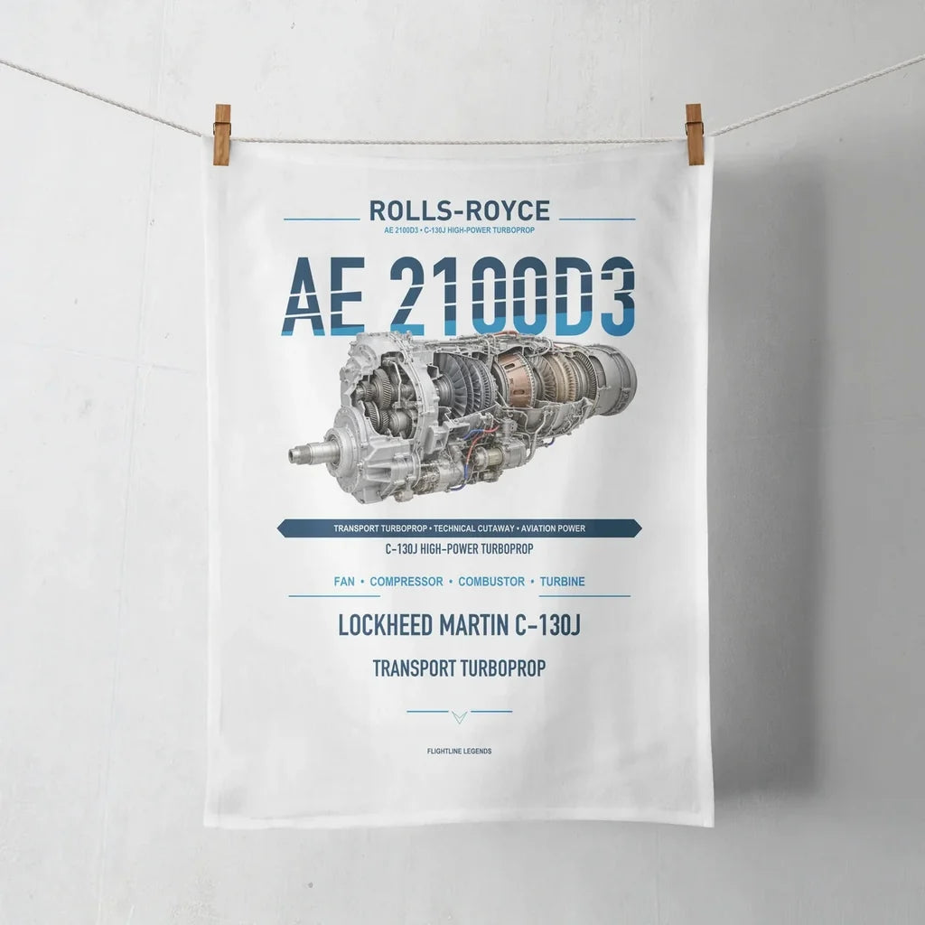 AE 2100D3 design on white towel