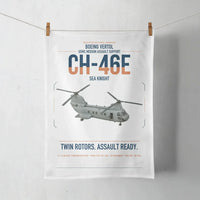 Thumbnail for Boeing Vertol CH-46E Sea Knight design on white towel
