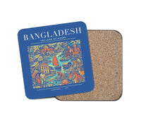 Thumbnail for BANGLADESH - Poster - Coaster - Blue