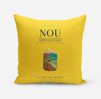 Thumbnail for Nouméa–La Tontouta International Airport (NOU) design on yellow pillow