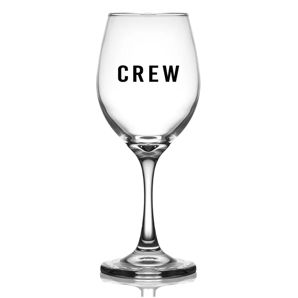 Customisable CREW & Text Wine Glass - view 2