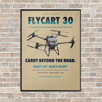 Thumbnail for DJI FlyCart 30 vertical canvas print - framed - beige background