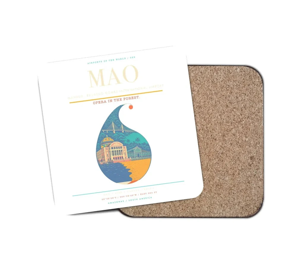 Manaus - Eduardo Gomes International Airport MAO Coaster 1-Piece - White