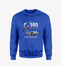 Thumbnail for C-390 Millennium design on blue sweatshirt