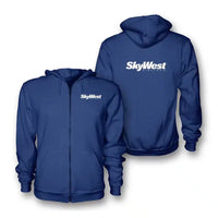 Thumbnail for Skywest Airlines logo on blue zipped hoodie