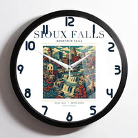 Thumbnail for SIOUX FALLS - Poster - Wall Clock Framed - White