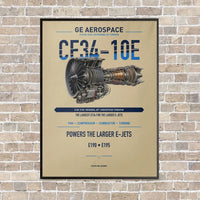 Thumbnail for CF34-10E vertical canvas print - framed - beige background