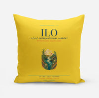 Thumbnail for Iloilo International Airport (ILO) design on yellow pillow