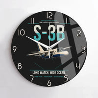 Thumbnail for S-3B Viking design on black no frame wall clock