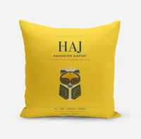 Thumbnail for Hannover Airport (HAJ) design on yellow pillow