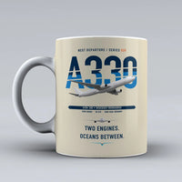 Thumbnail for A330-300 Mug design on beige airbus