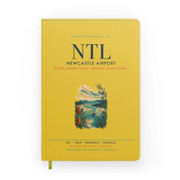 Thumbnail for Newcastle Airport (NTL) design on yellow notebook