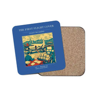 Thumbnail for The First Flight Cover - Designed Coasters design on blue 1-piece