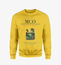 Thumbnail for Orlando International Airport (MCO) design on yellow sweatshirt
