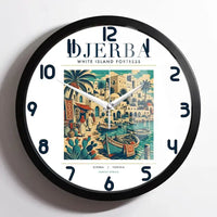 Thumbnail for DJERBA - Poster - Wall Clock Framed - White