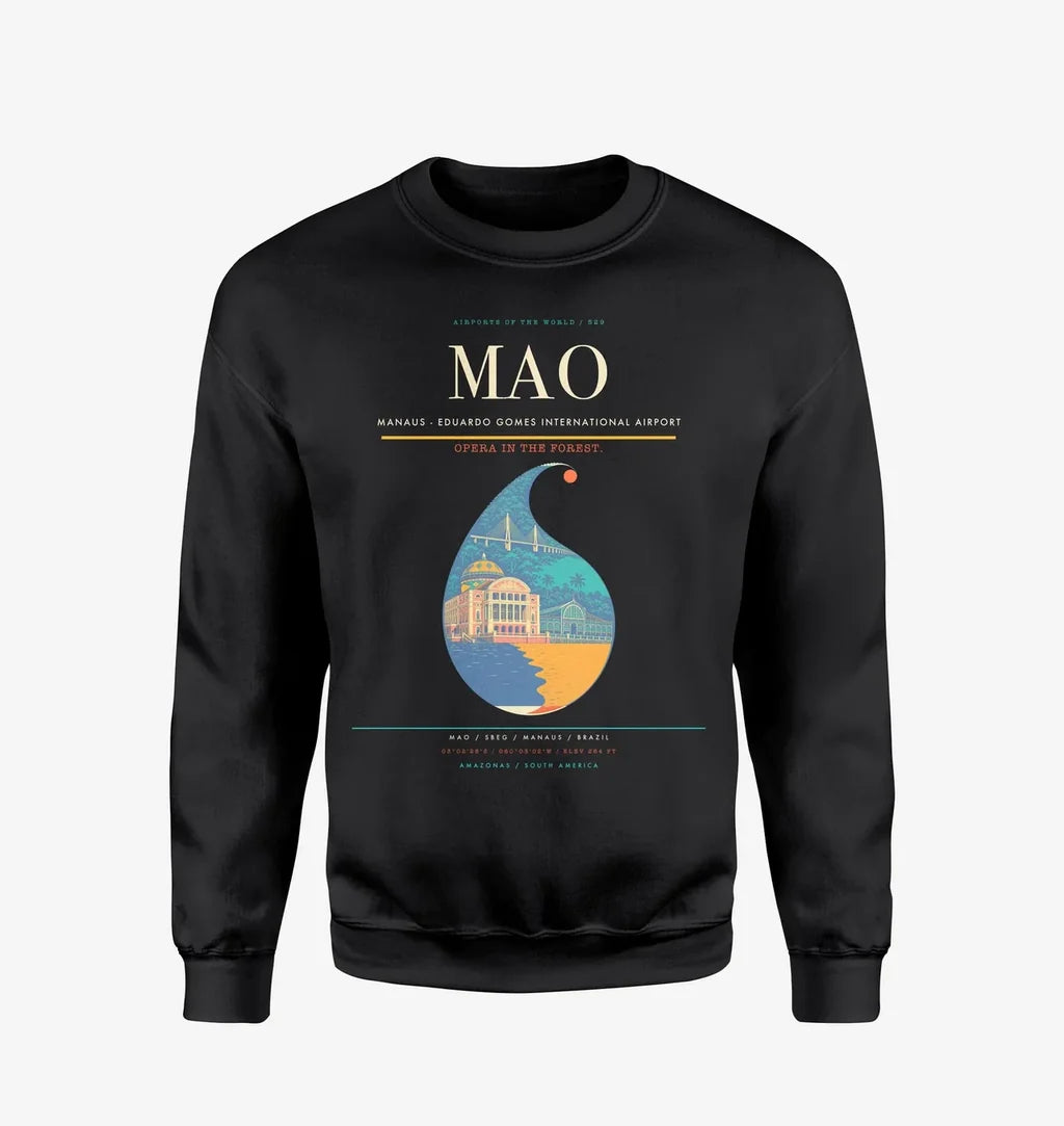 Manaus - Eduardo Gomes International Airport MAO Sweatshirt - Black