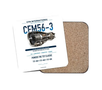 Thumbnail for CFM56-3 design on white 1 piece coaster