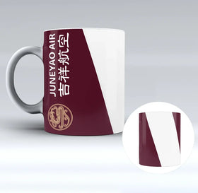 Juneyao Airlines Designed Ceramic White Mugs