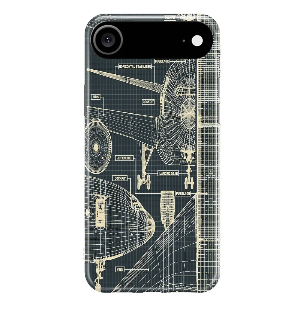 Airplanes Fuselage & Details iPhone Case - view 2