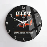 Thumbnail for Airbus MH-65E Dolphin design on black no frame wall clock