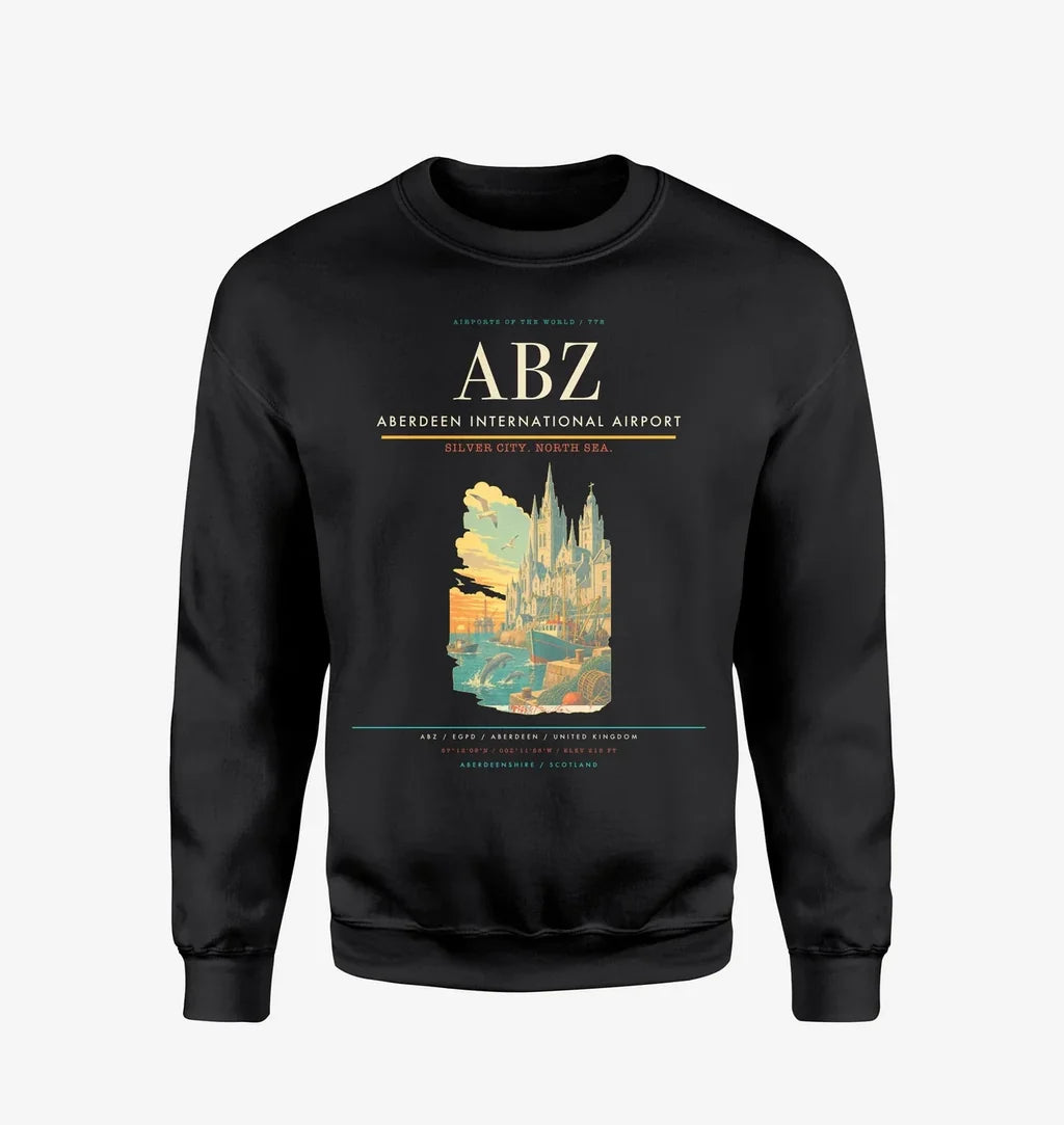 Aberdeen International Airport ABZ Sweatshirt - Black