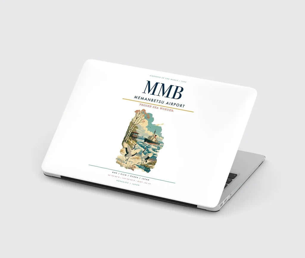 Memanbetsu Airport (MMB) design on white MacBook case