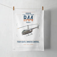 Thumbnail for Robinson R44 Raven II design on white towel