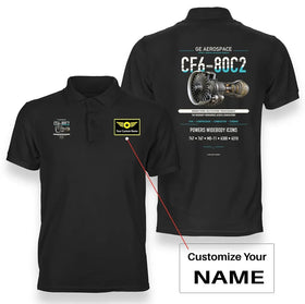 GE CF6-80C2 Engine Premium Polo T-Shirts