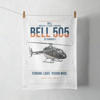 Thumbnail for Bell 505 Jet Ranger X design on white towel