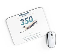 Thumbnail for Bombardier Challenger 350 design on white rectangle mouse pad