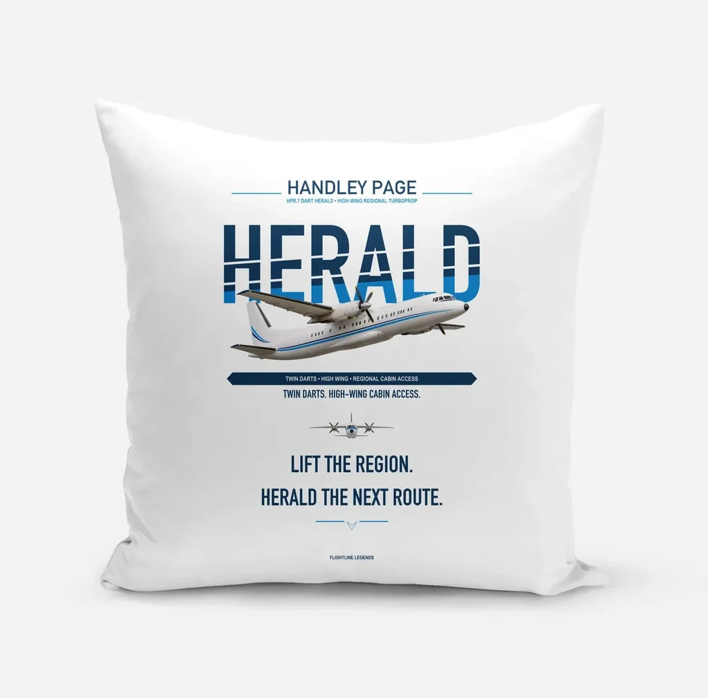 Handley Page HPR.7 Dart Herald design on white pillow