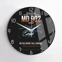 Thumbnail for MD Helicopters MD 902 Explorer design on black no frame wall clock