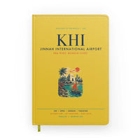 Thumbnail for Jinnah International Airport Karachi (KHI) design on yellow notebook