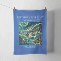 Thumbnail for VINTAGE G4074 - The Storm Diversion - Designed Towels design on blue