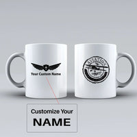 Thumbnail for Aviation Lovers Ceramic White aviation design on ceramic mug, premium ceramic with glazed finish.