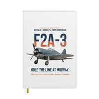Thumbnail for F2A-3 Buffalo Hold the Line at Midway design on white notebook