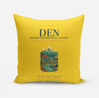 Thumbnail for Denver International Airport (DEN) design on yellow pillow