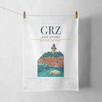 Thumbnail for Graz Airport (GRZ) design on white towel