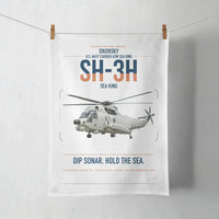 Thumbnail for Sikorsky SH-3H Sea King design on white towel