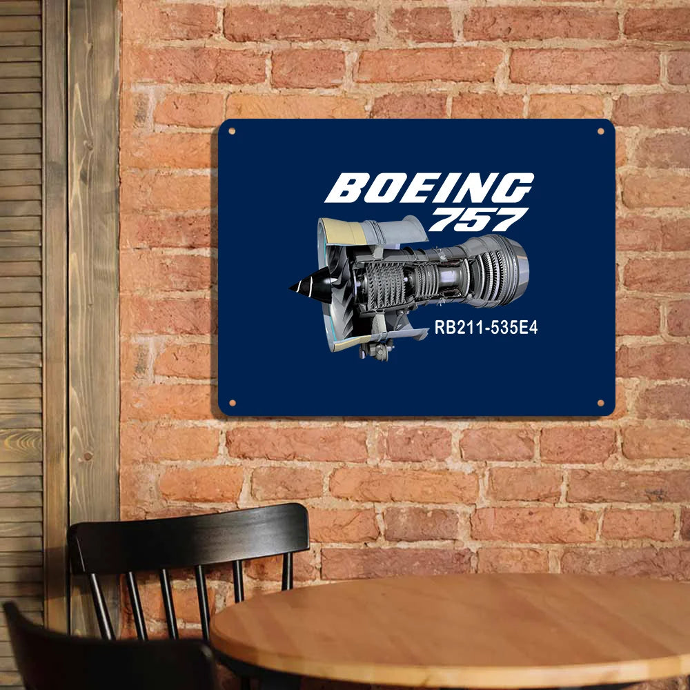 Boeing 757 Metal Sign - view 2