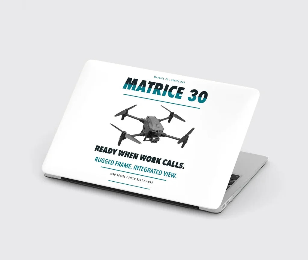 DJI Matrice 30 design on white MacBook case