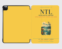 Thumbnail for Newcastle Airport (NTL) design on yellow ipad tablet case