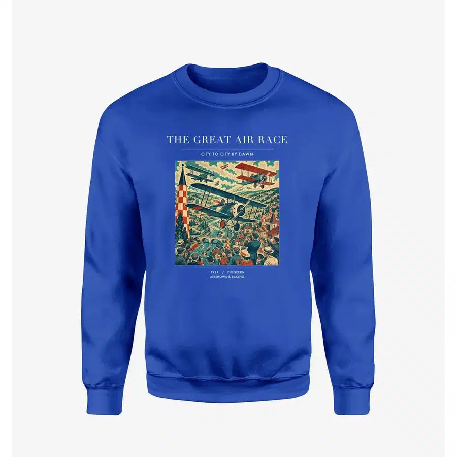 VINTAGE G4003 - The Great Air Race - Designed Sweatshirts design on blue
